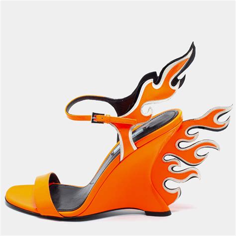 prada flame heels outfit|prada wedge sandals sale.